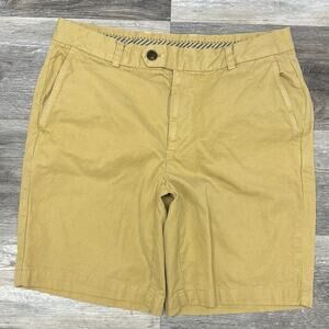 Brooks Brothers Advantage Chino‎ Tan Mens 33 Flat Front Lined Khaki Golf Shorts